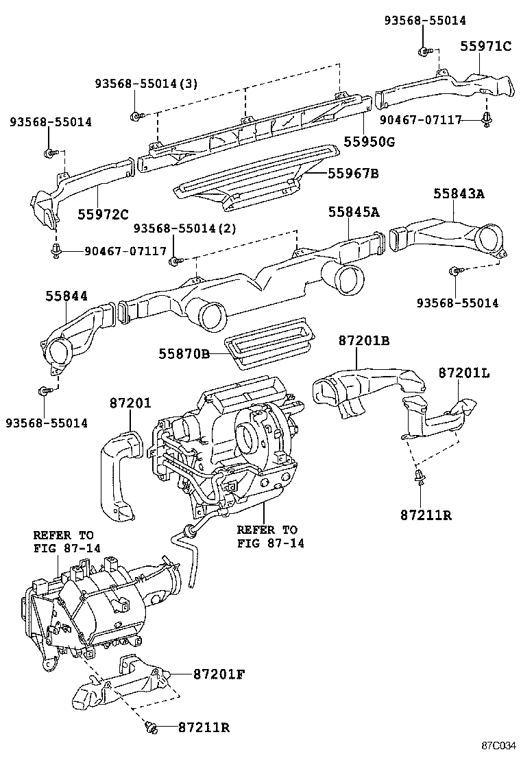 55844-37071 DUCT, HEATER TO REGISTER, NO.2 product image