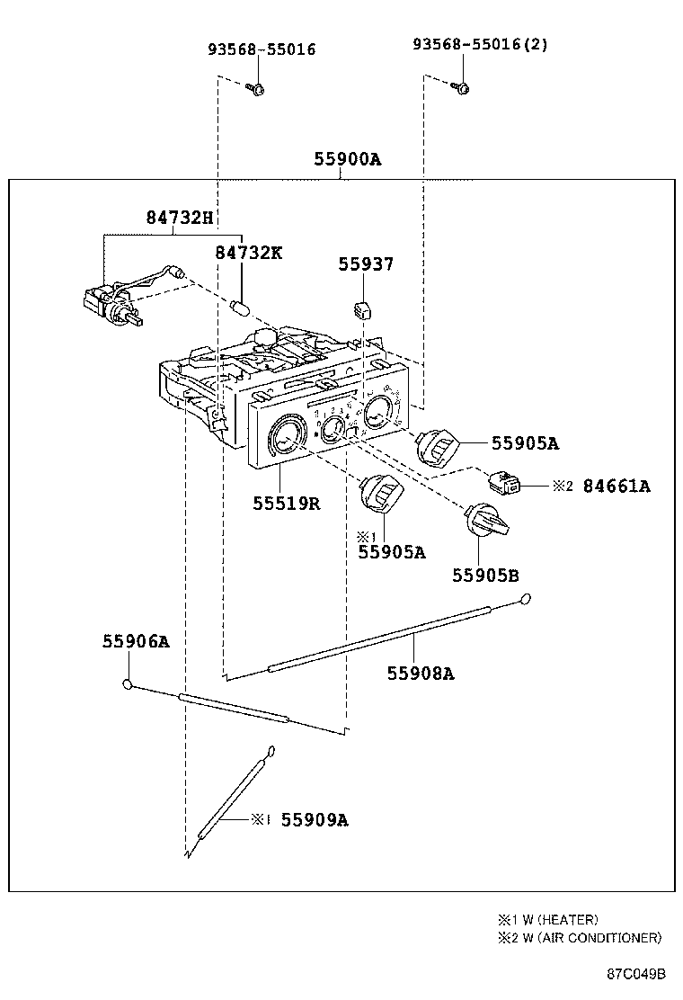 55900-37460 CONTROL & ACCESSORY ASSY, HEATER product image