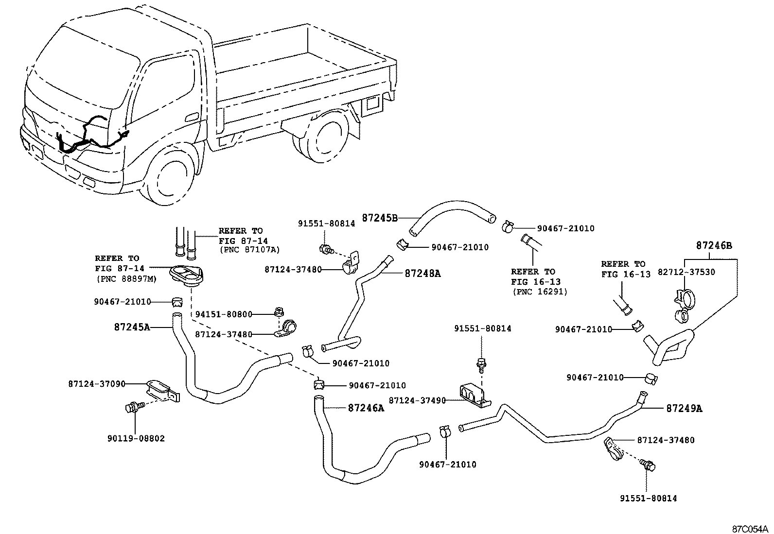 87245-37K80 HOSE, HEATER WATER, INLET B product image
