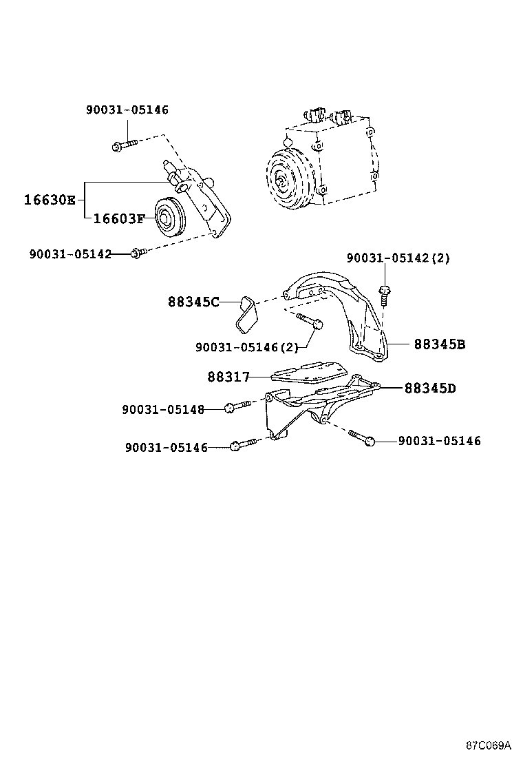 88688-3V450 BRACKET, COOLER product image
