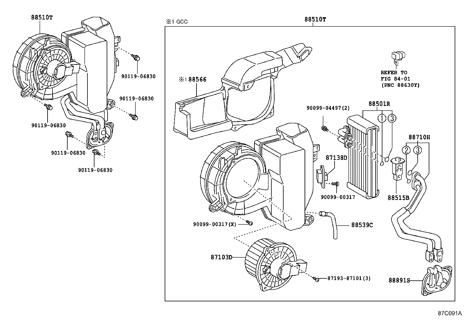 87103-0K280 MOTOR SUB-ASSY, BLOWER W/FAN product image