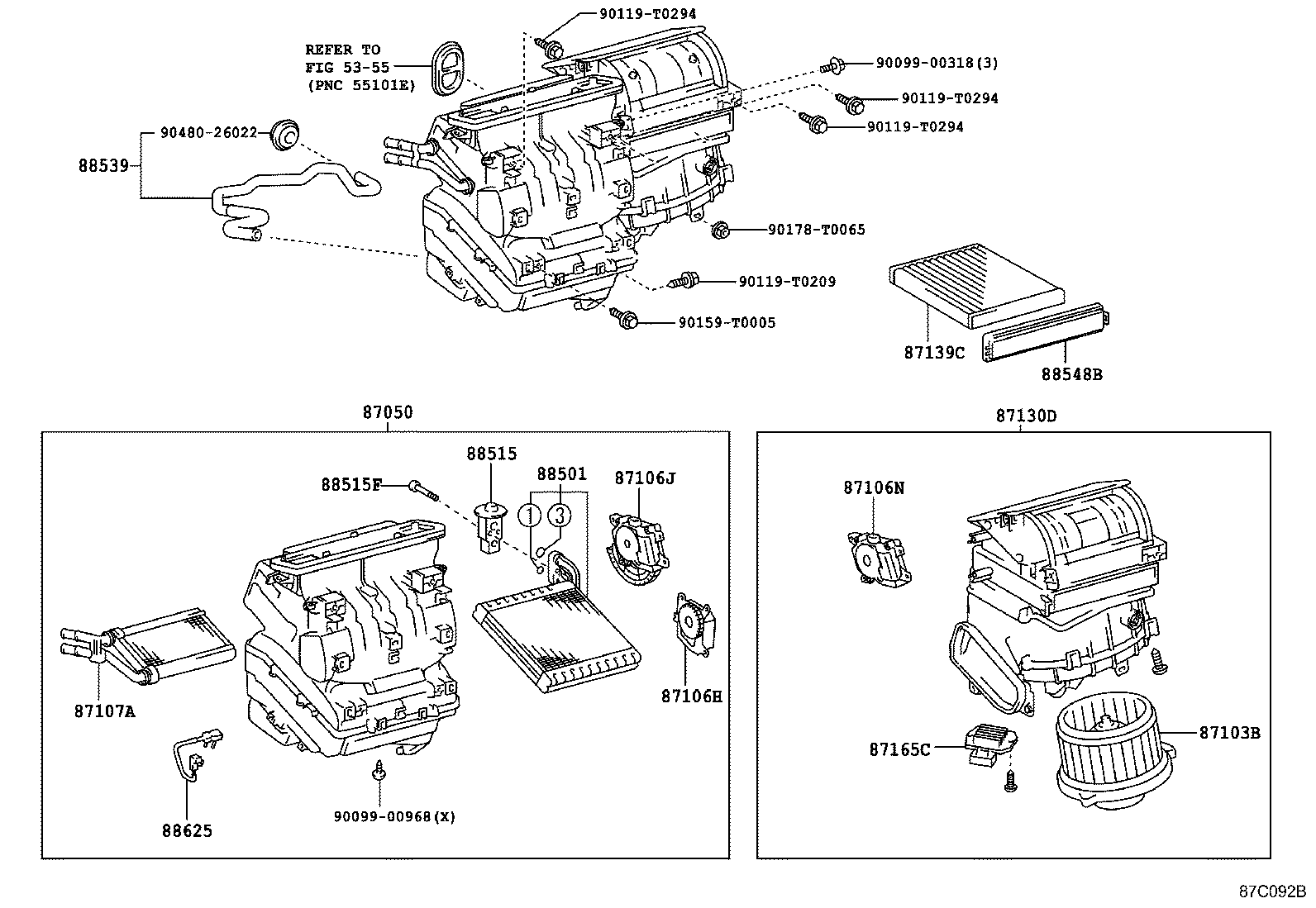 87103-0K280 MOTOR SUB-ASSY, BLOWER W/FAN product image