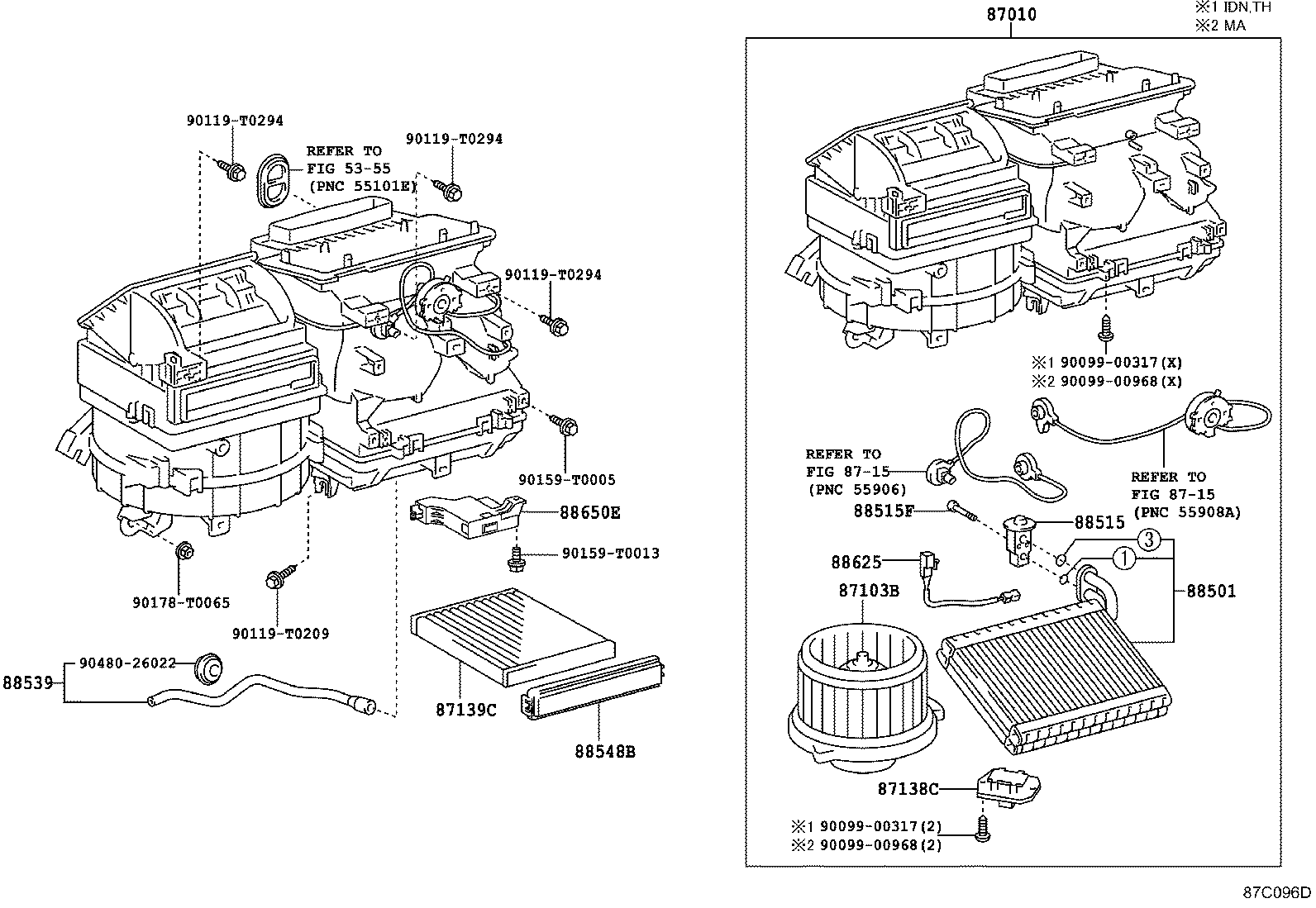 87103-0K280 MOTOR SUB-ASSY, BLOWER W/FAN product image