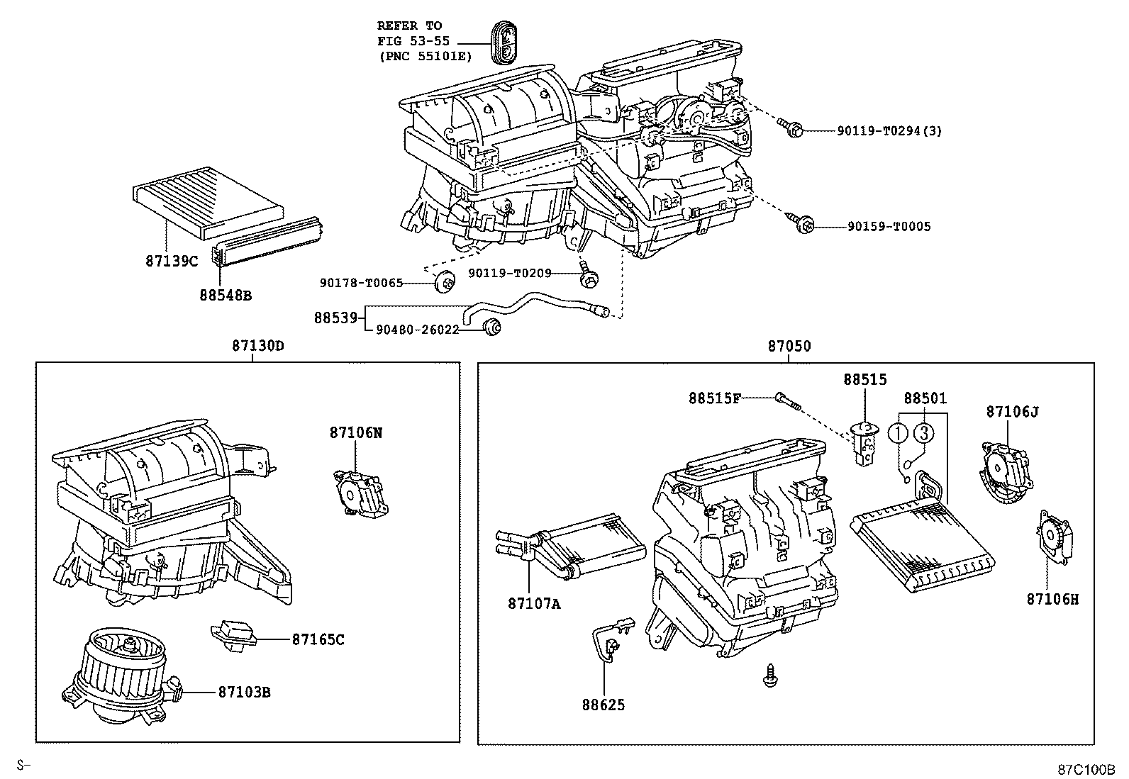 87103-0K280 MOTOR SUB-ASSY, BLOWER W/FAN product image