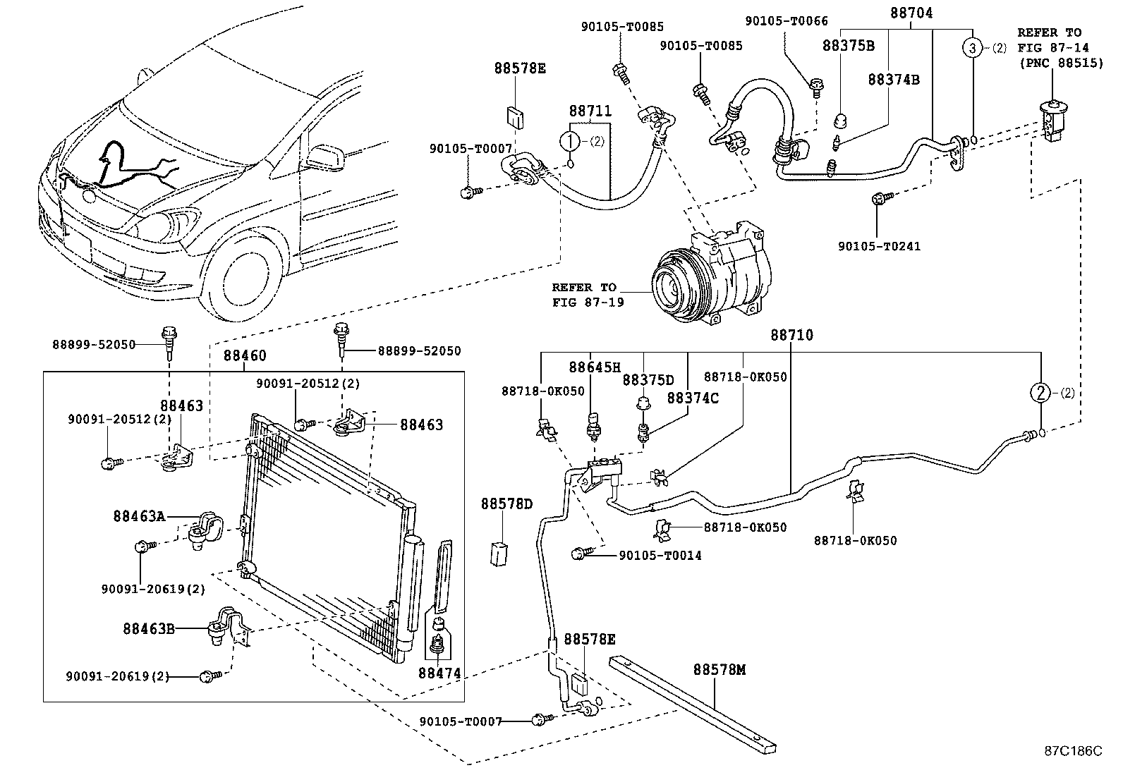 88578-0K121 PACKING, COOLING PIPE, NO.3 product image
