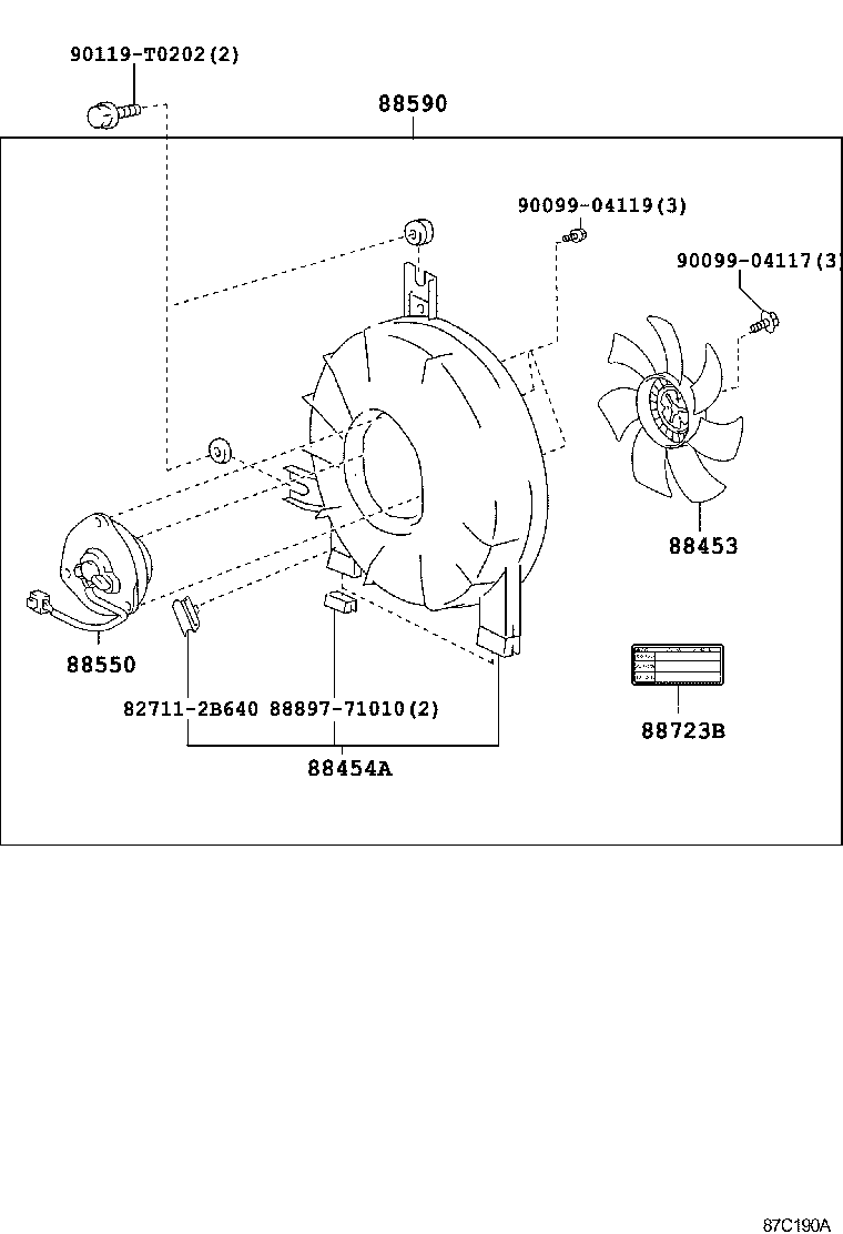 88707-0K511 PIPE, COOLER REFRIGERANT SUCTION, NO.1 product image