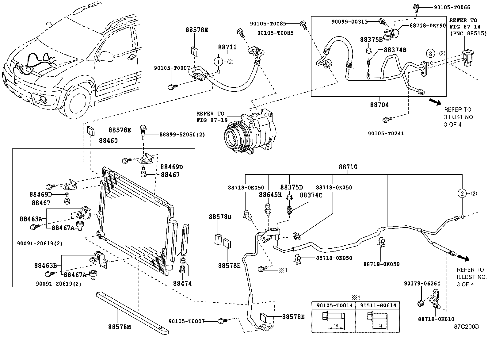 88707-0K511 PIPE, COOLER REFRIGERANT SUCTION, NO.1 product image