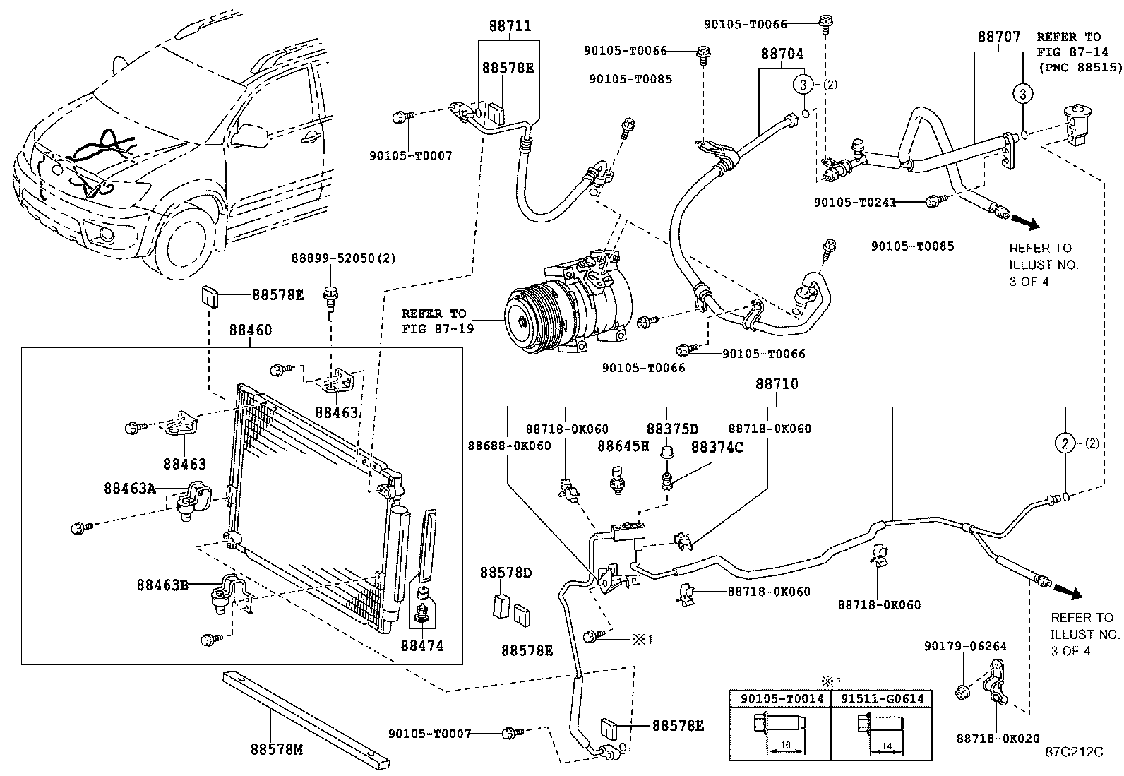 88707-0K511 PIPE, COOLER REFRIGERANT SUCTION, NO.1 product image