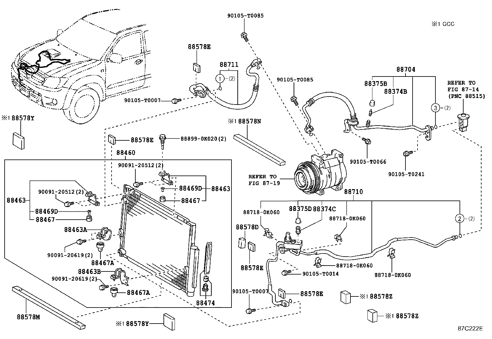 Toyota 88473-0K010 HOLDER, RECEIVER