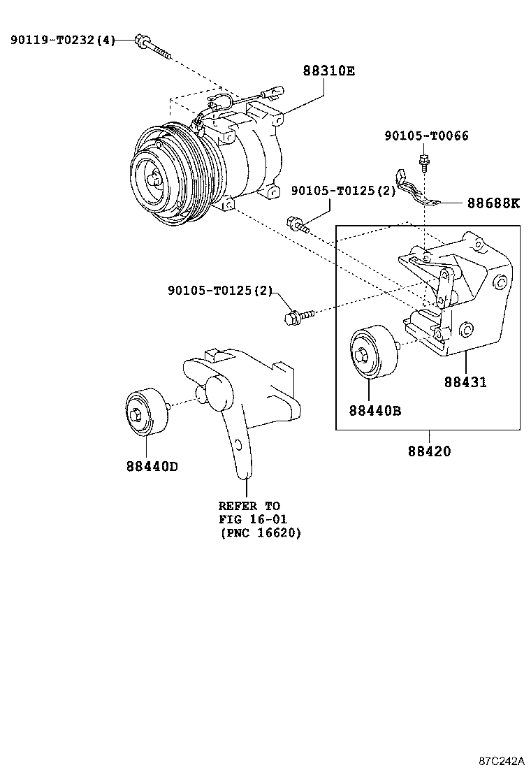 88440-0K281 PULLEY ASSY, IDLE NO.2 product image
