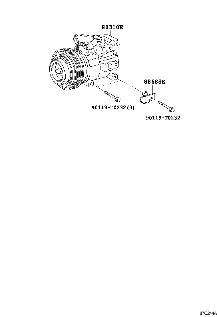 88440-0K281 PULLEY ASSY, IDLE NO.2 product image