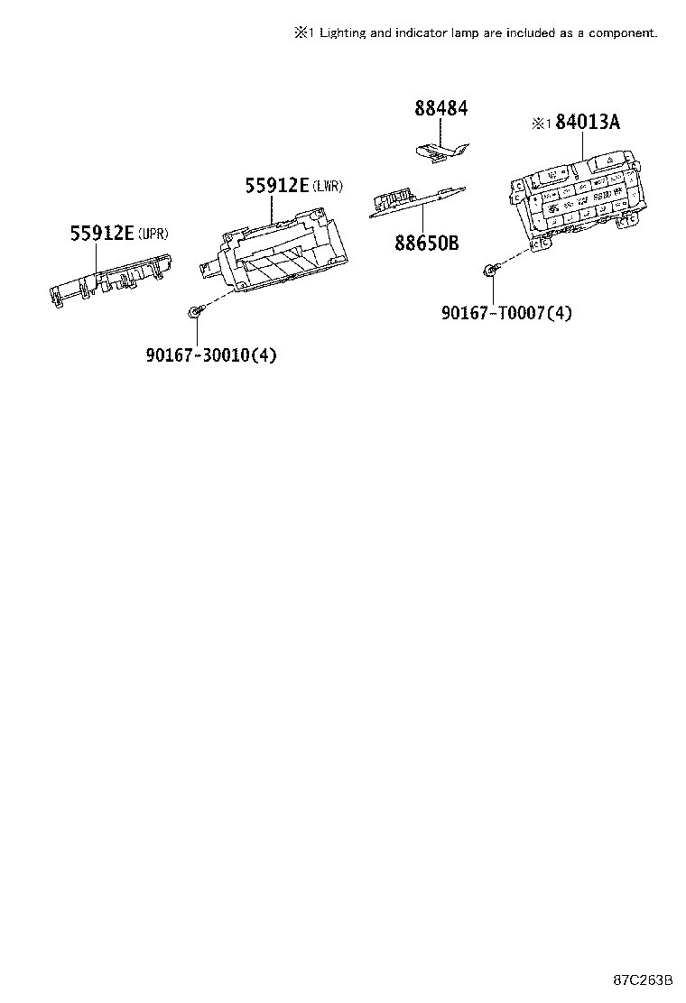 Toyota 55900-0K350 CONTROL ASSY, AIR CONDITIONER