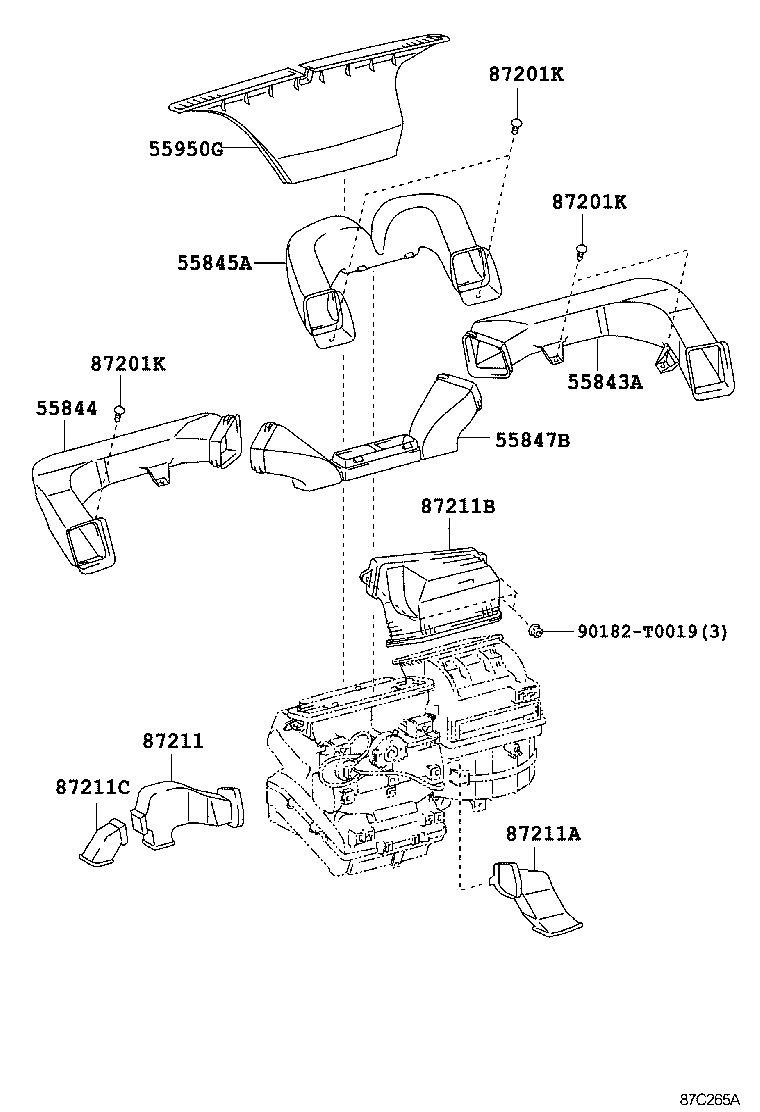 55950-0K030 NOZZLE ASSY, DEFROSTER product image