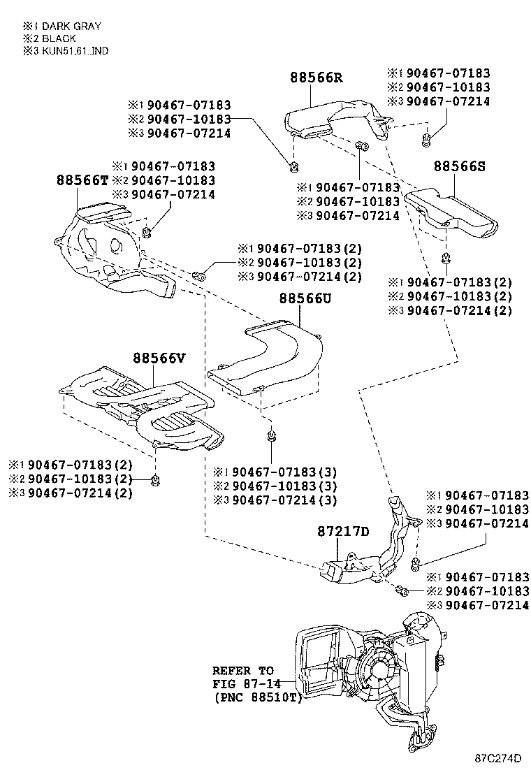 55087-0K030 DUCT, HEATER TO REGISTER, NO.3 product image