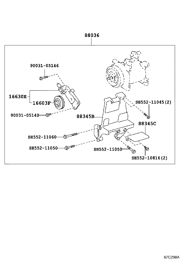 S1638-21670 BRACKET, IDLE PULLEY product image