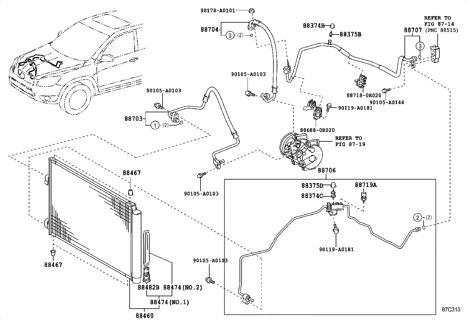 88460-0R010 CONDENSER ASSY, COOLER product image
