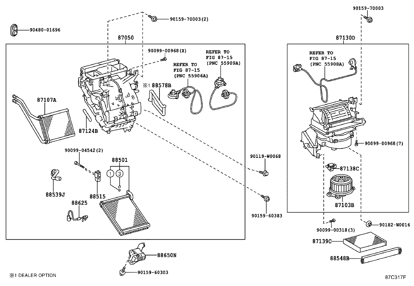 87106-0D021 DAMPER SERVO SUB-ASSY, AIR CONDITIONER RADIATOR, NO.1 product image