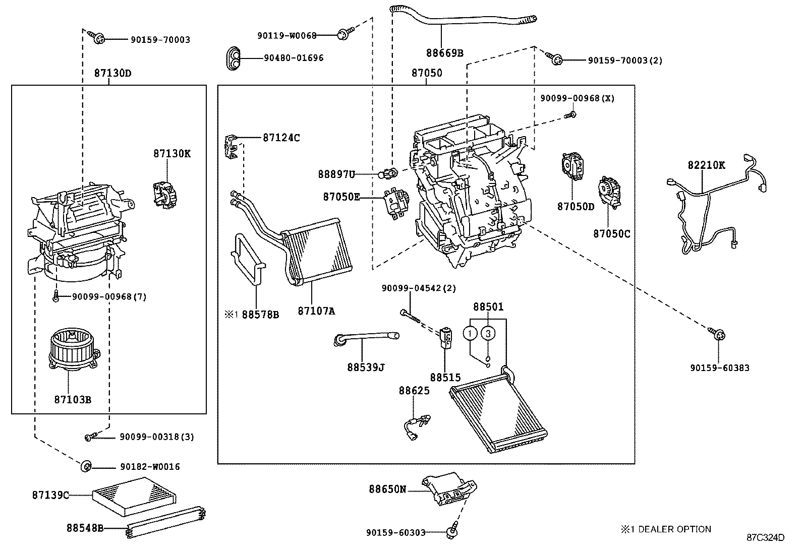 87106-0D021 DAMPER SERVO SUB-ASSY, AIR CONDITIONER RADIATOR, NO.1 product image