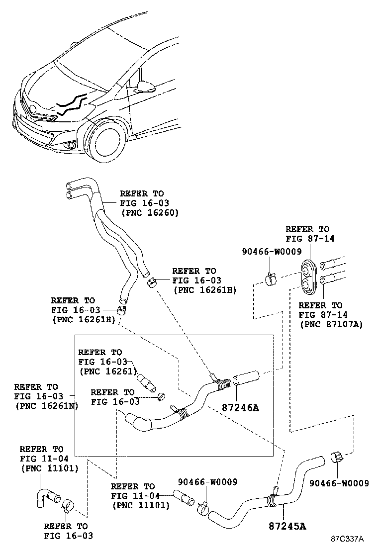87245-0D470 HOSE, HEATER WATER, OUTLET A product image