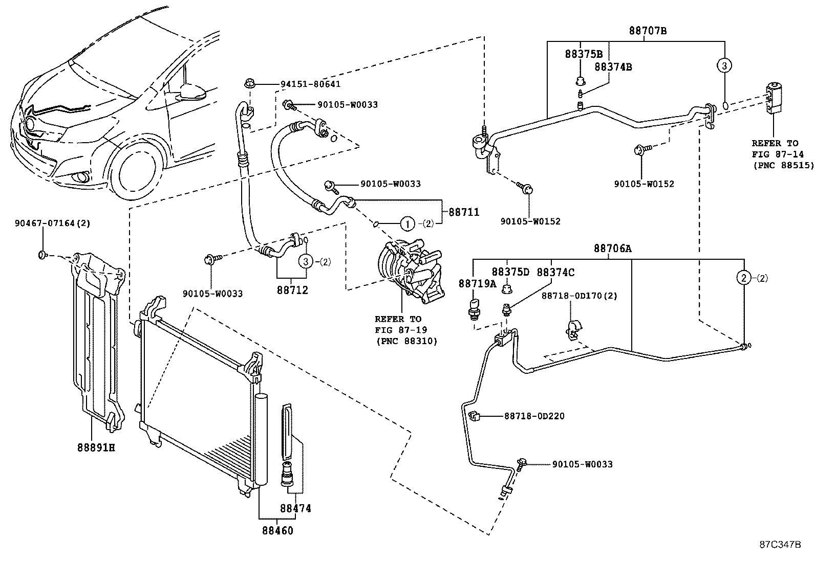 88374-33010 VALVE, SERVICE, NO.2 product image