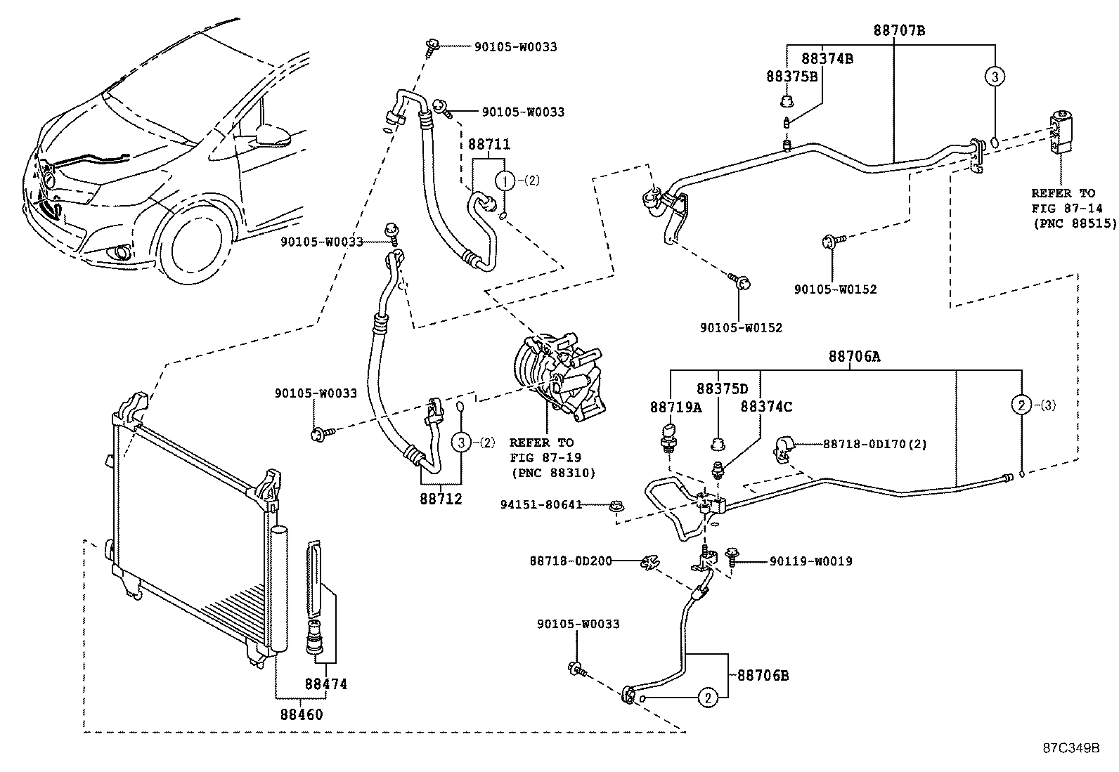 88374-33010 VALVE, SERVICE, NO.2 product image