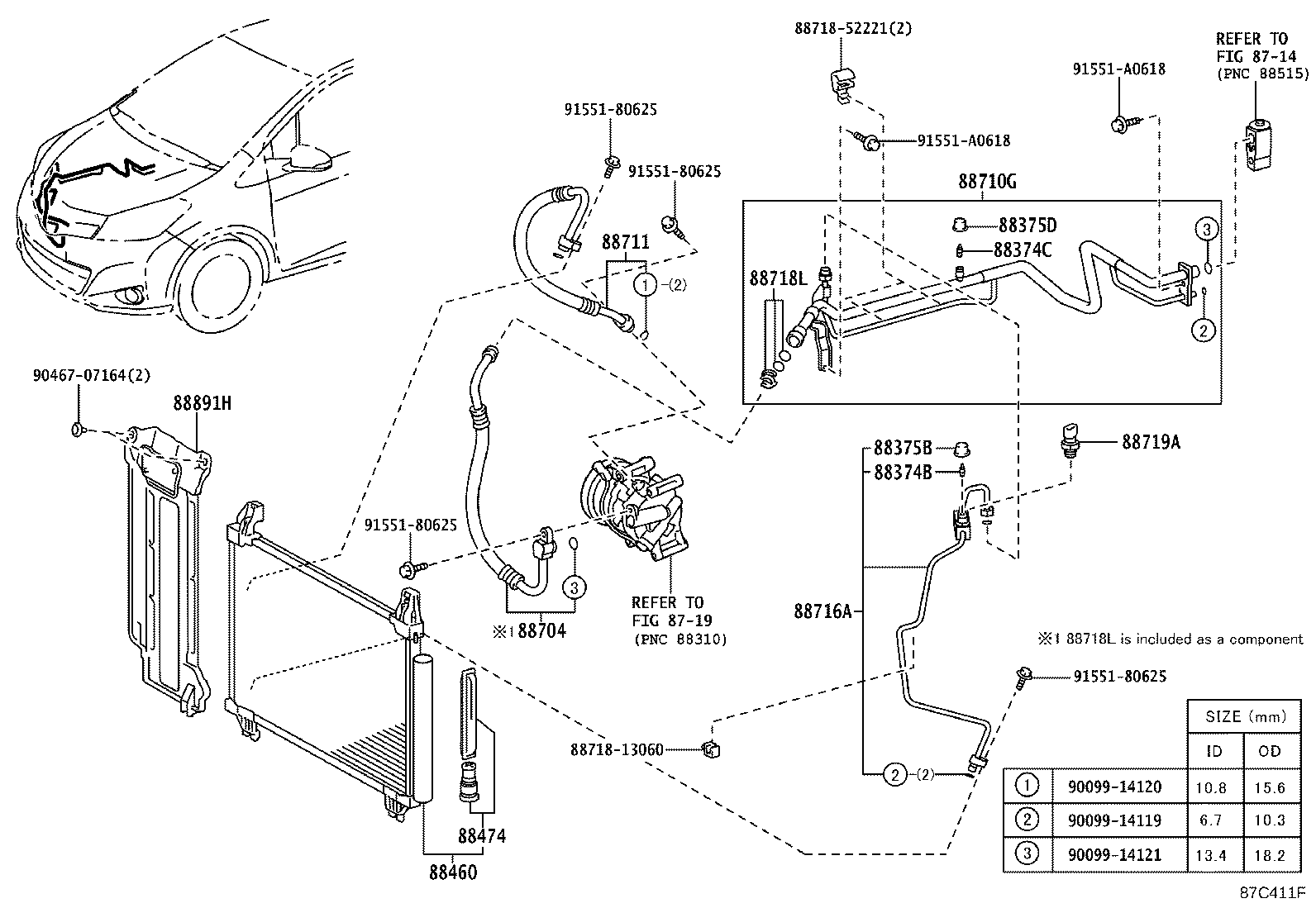 Toyota 88718-52280 CLAMP, PIPING
