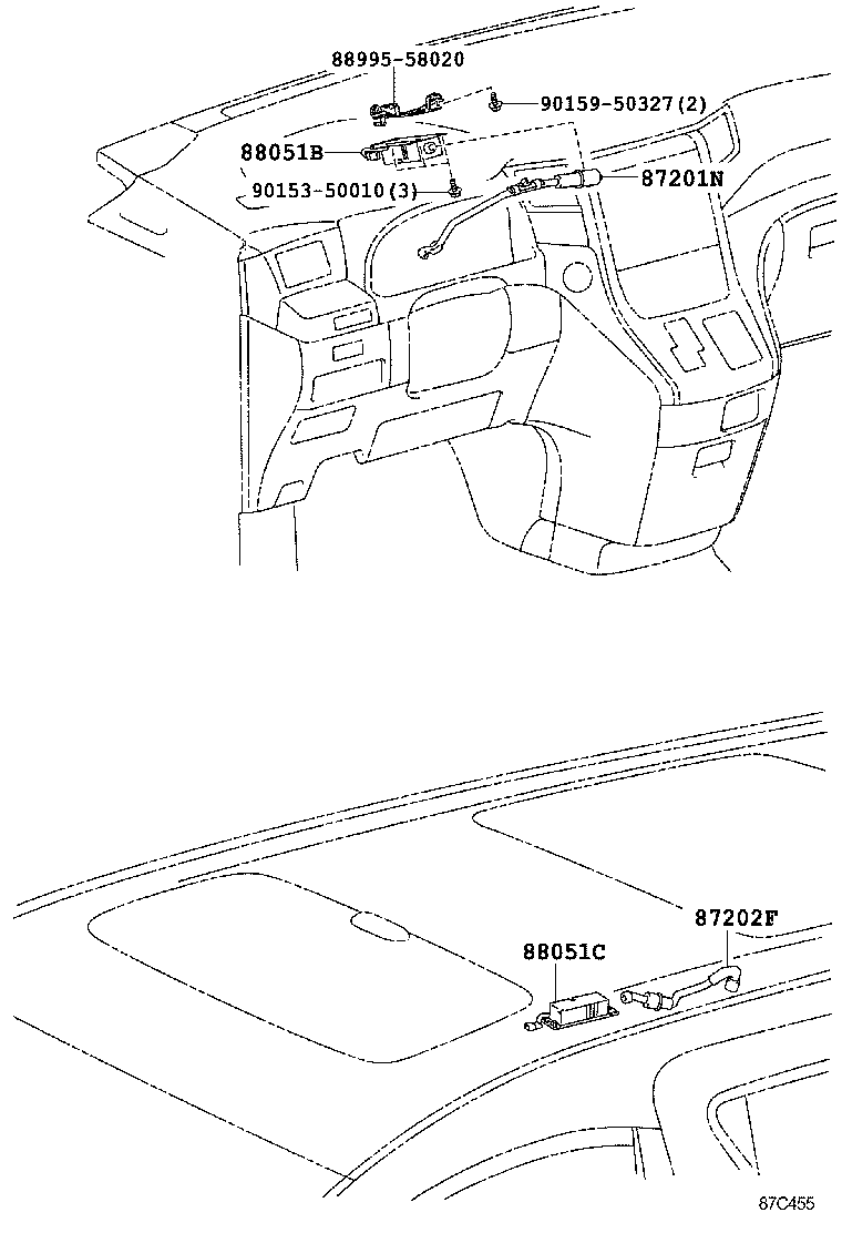 87202-58020 DUCT SUB-ASSY, AIR, REAR product image