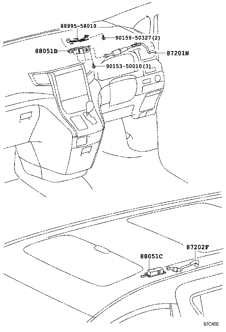 87202-58020 DUCT SUB-ASSY, AIR, REAR product image
