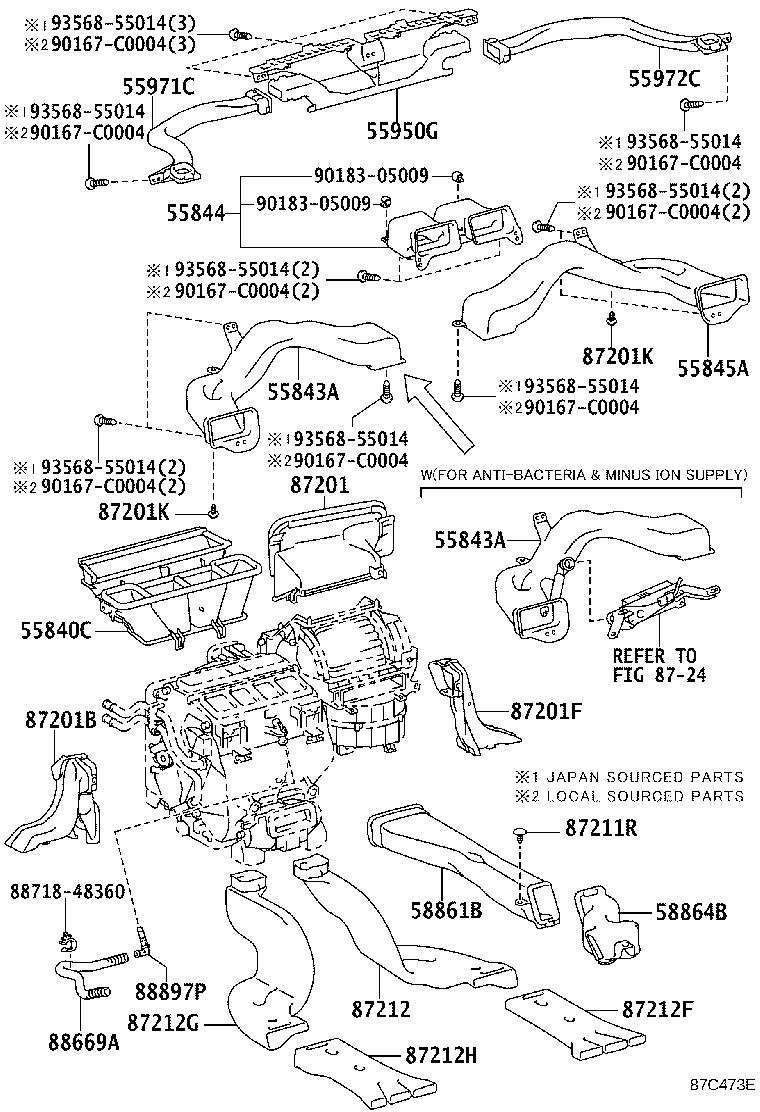 55840-06110 DUCT ASSY, HEATER TO REGISTER, NO.6 product image