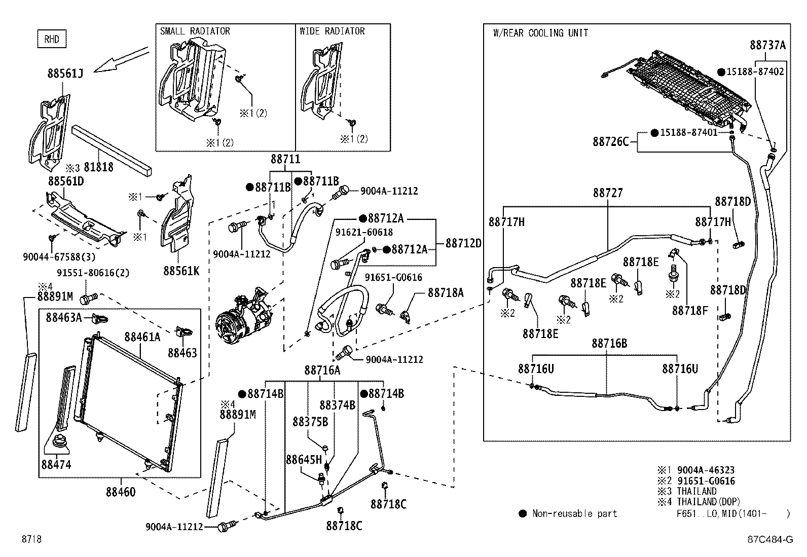 Toyota 88461-BZ050 CORE, COOLER CONDENSER