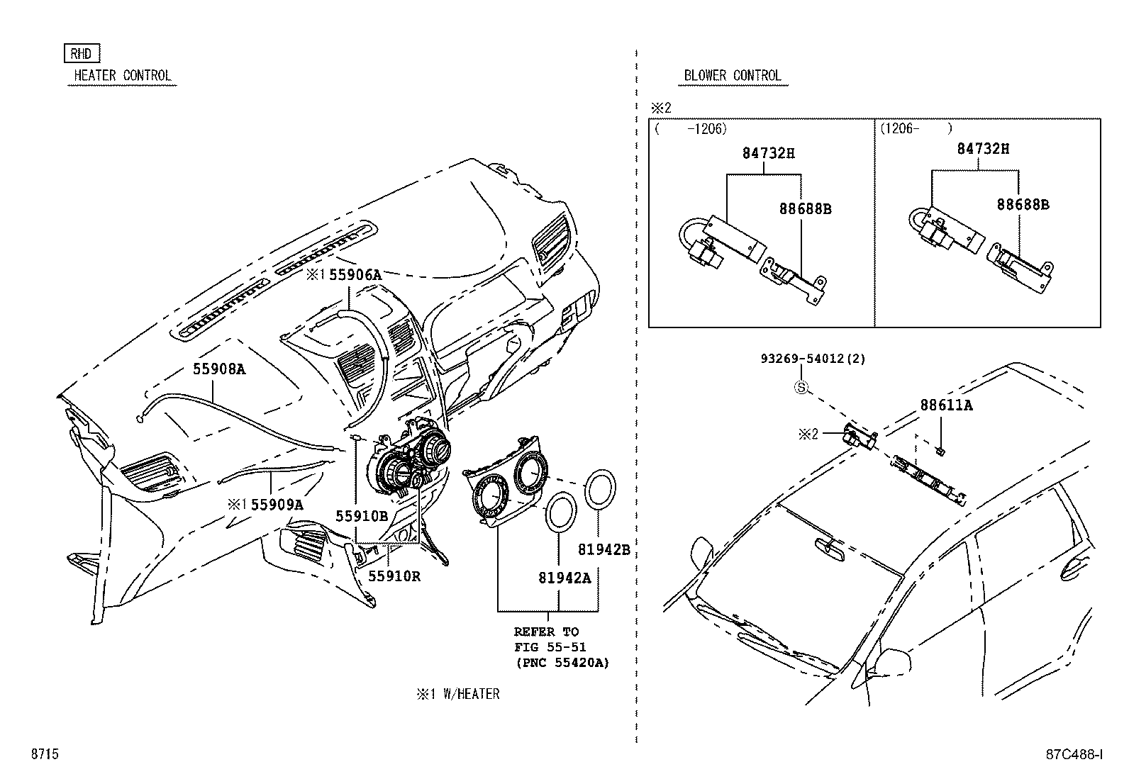Toyota 55086-BZ200 DUCT SUB-ASSY, HEATER TO REGISTER, CENTER