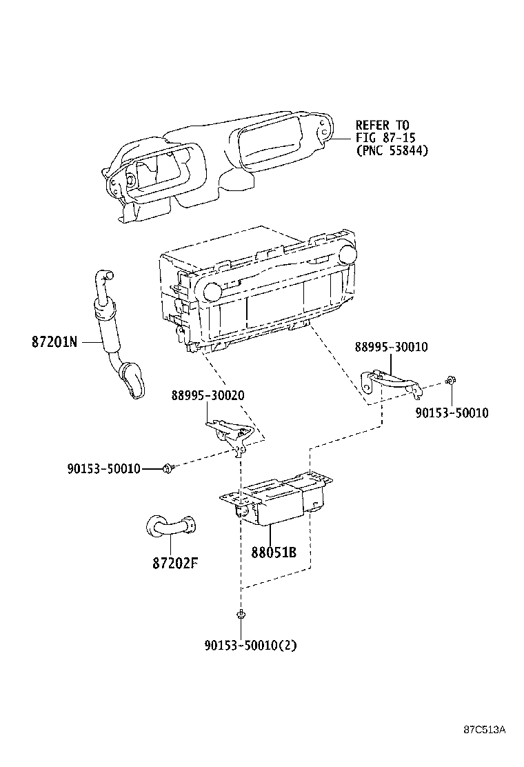 87202-30030 DUCT SUB-ASSY, AIR, REAR product image