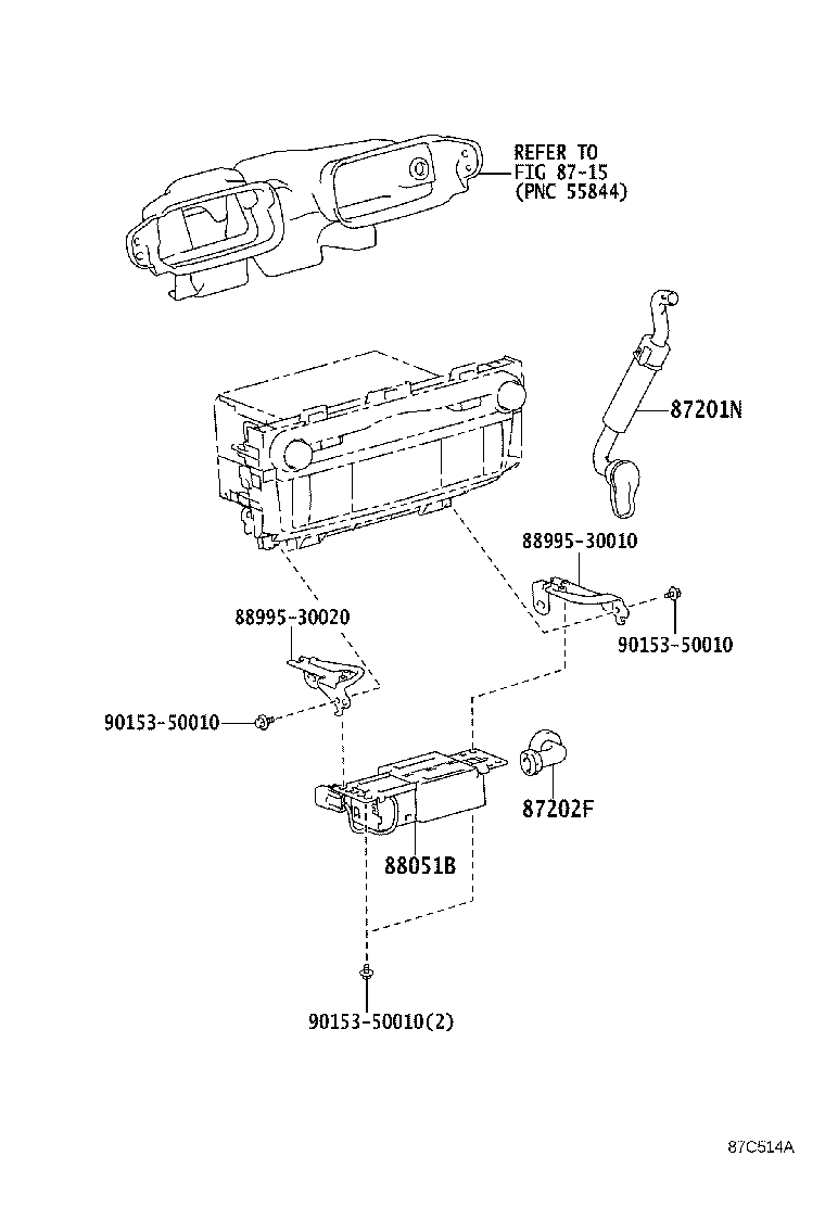 87202-30030 DUCT SUB-ASSY, AIR, REAR product image