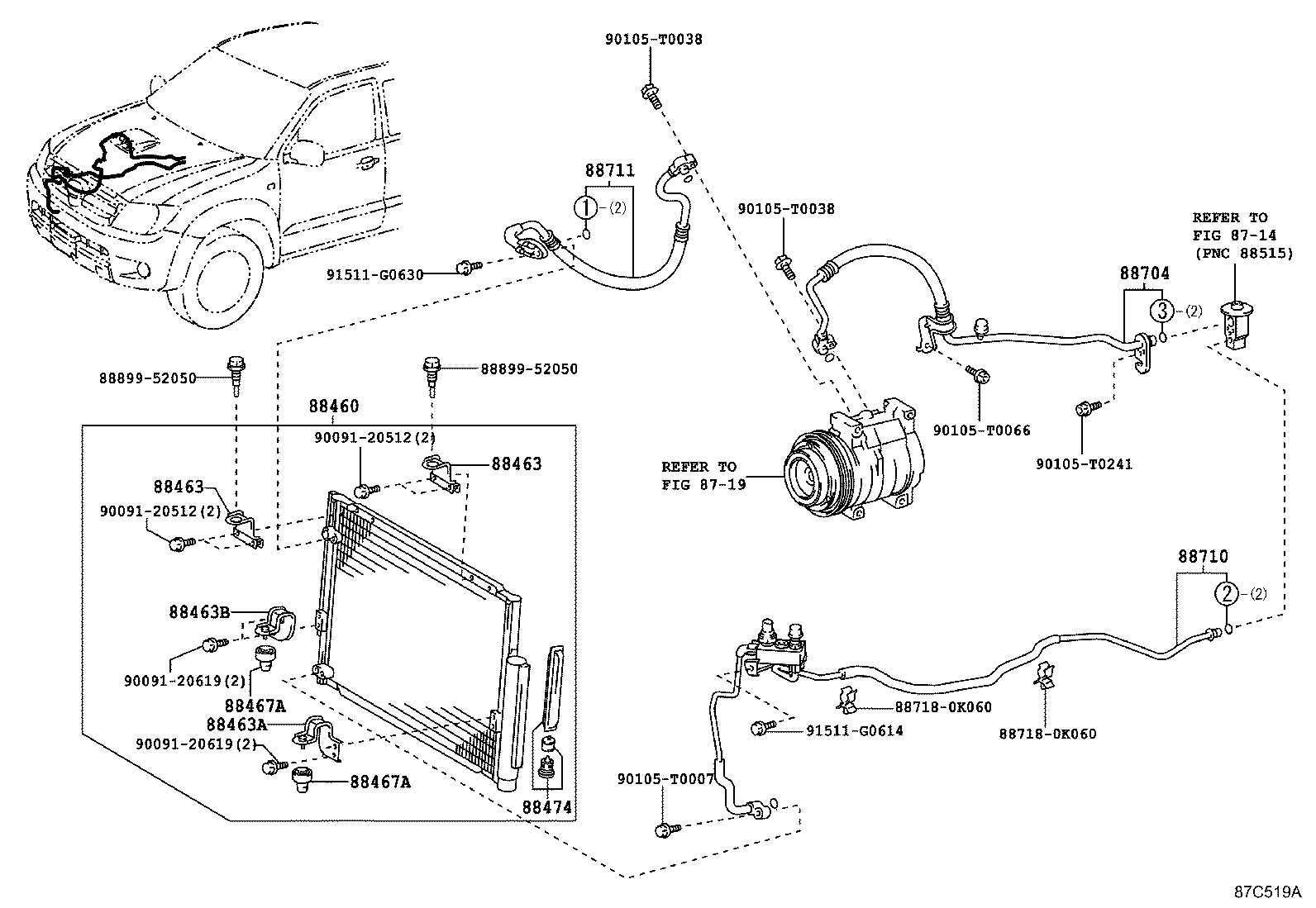 88460-0K080 CONDENSER ASSY, COOLER product image