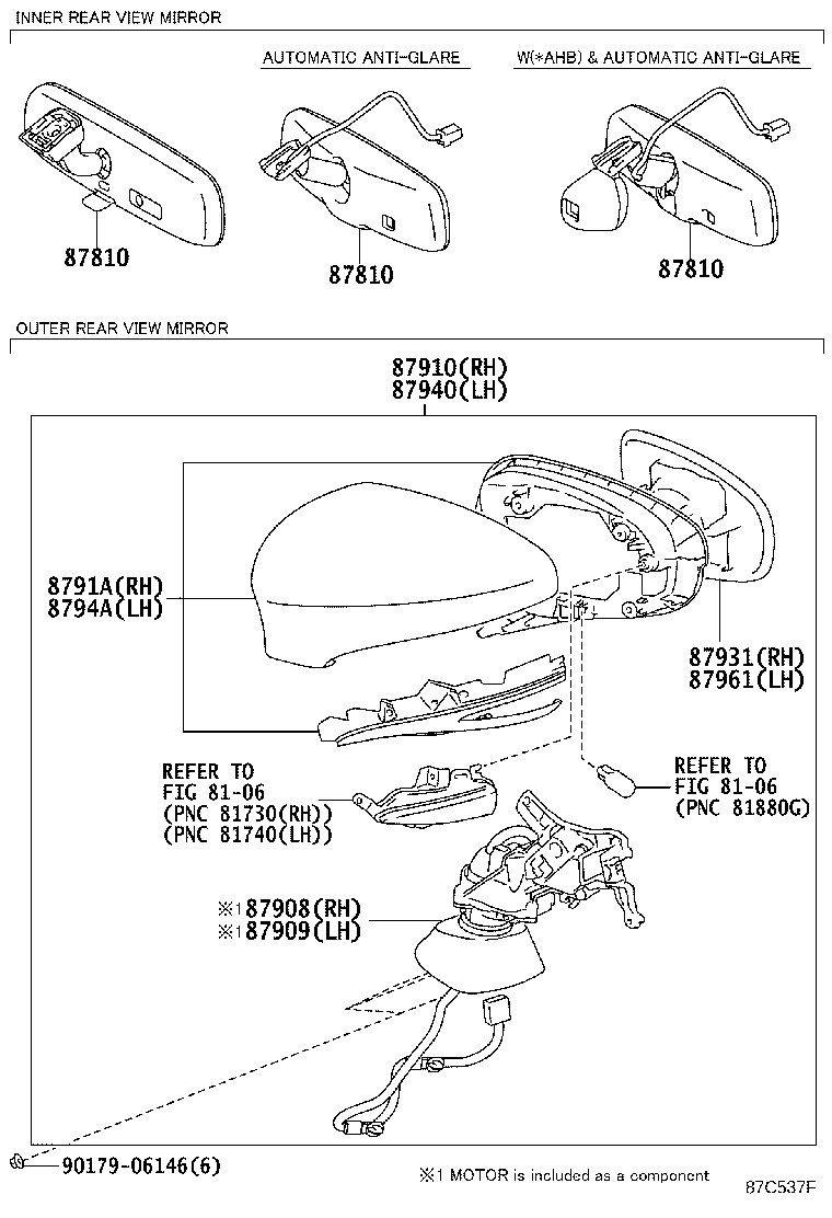 87931-30D30 OUTER MIRROR, RH product image