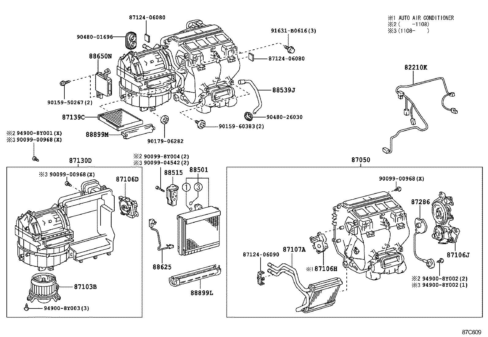 87103-06071 MOTOR SUB-ASSY, BLOWER W/FAN product image