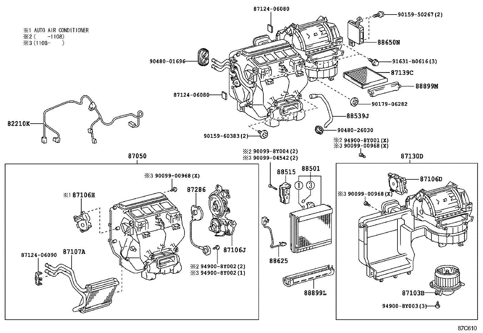 87103-06071 MOTOR SUB-ASSY, BLOWER W/FAN product image