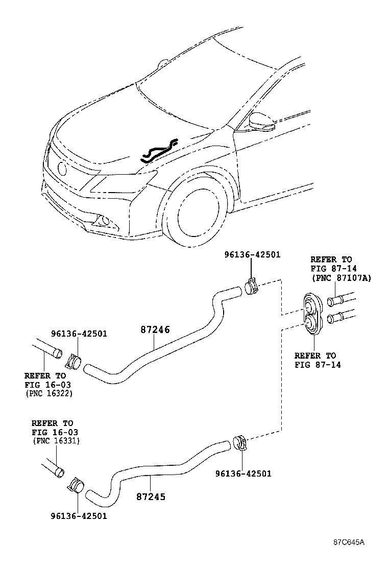 87245-06890 HOSE, HEATER WATER, OUTLET A product image
