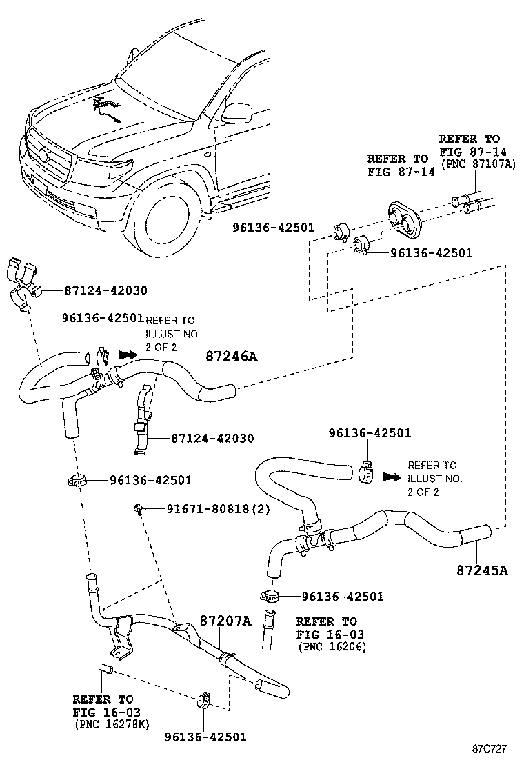87245-60C00 HOSE, HEATER WATER, OUTLET A product image
