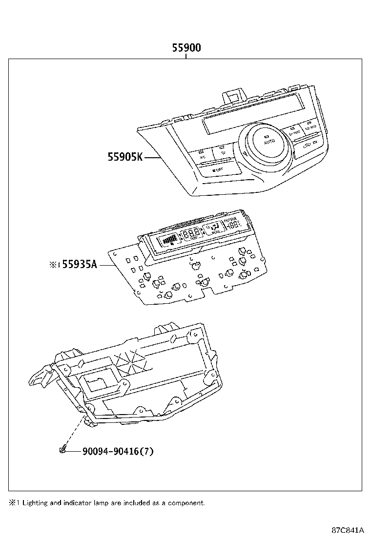 55900-47260 CONTROL ASSY, AIR CONDITIONER product image