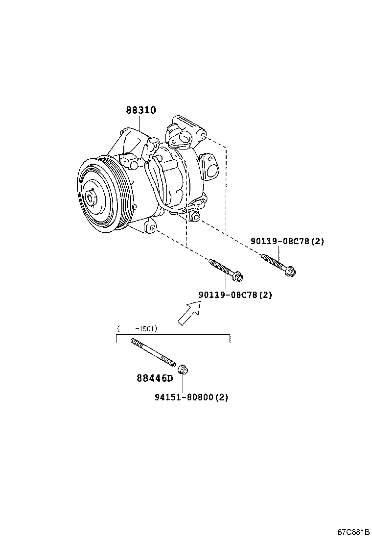 88370-12010 COMPRESSOR ASSY, W/MOTOR product image