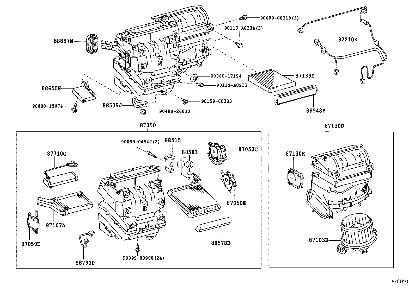 87103-0R030 MOTOR SUB-ASSY, BLOWER W/FAN product image