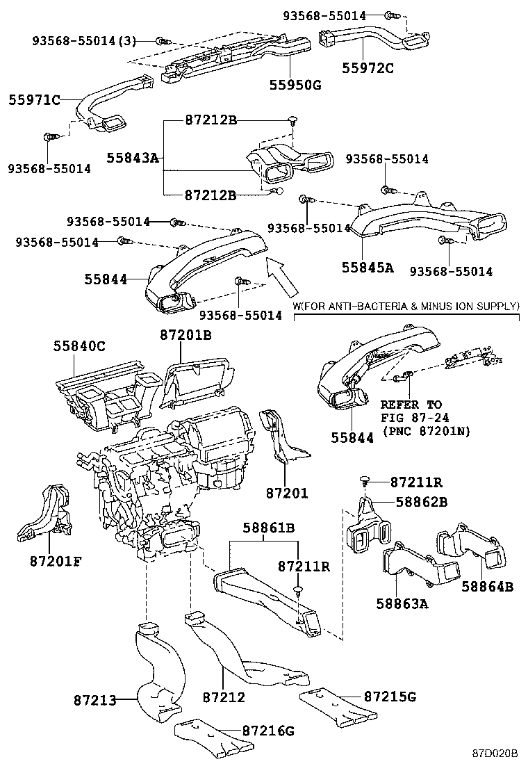 55843-33240 DUCT, HEATER TO REGISTER, NO.3 product image