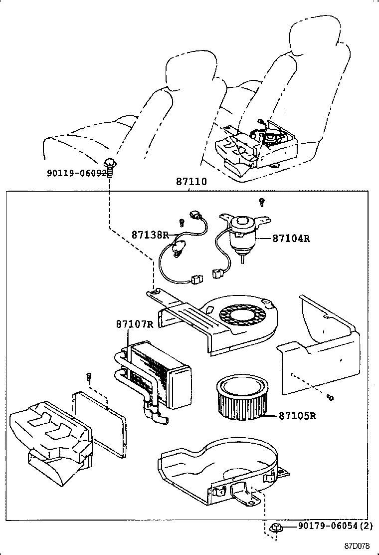 87150-60140 RADIATOR ASSY, HEATER product image