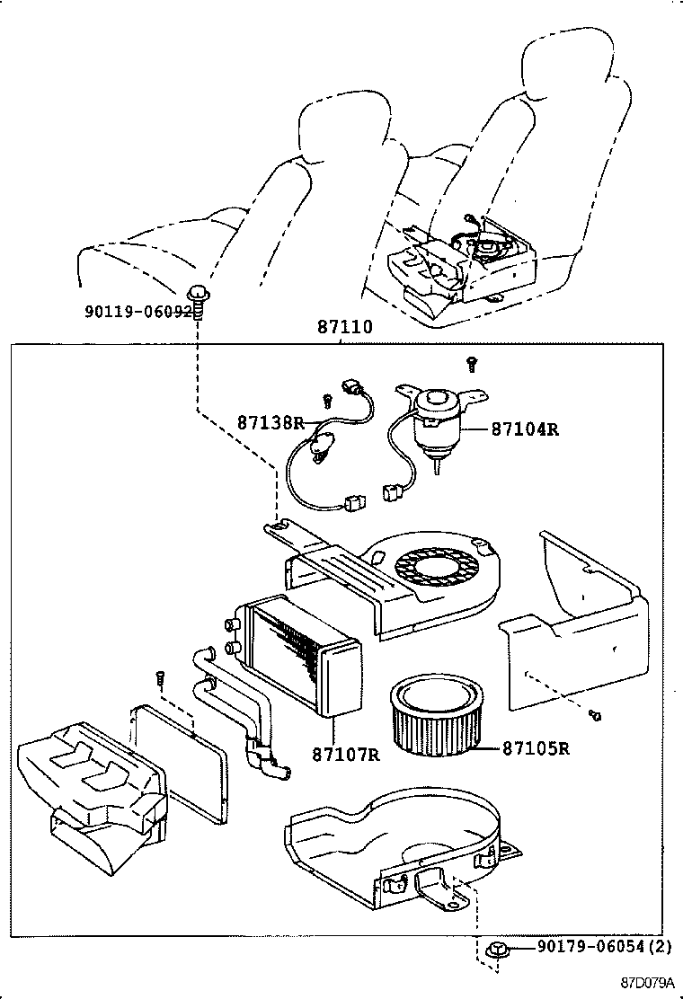 87150-60140 RADIATOR ASSY, HEATER product image