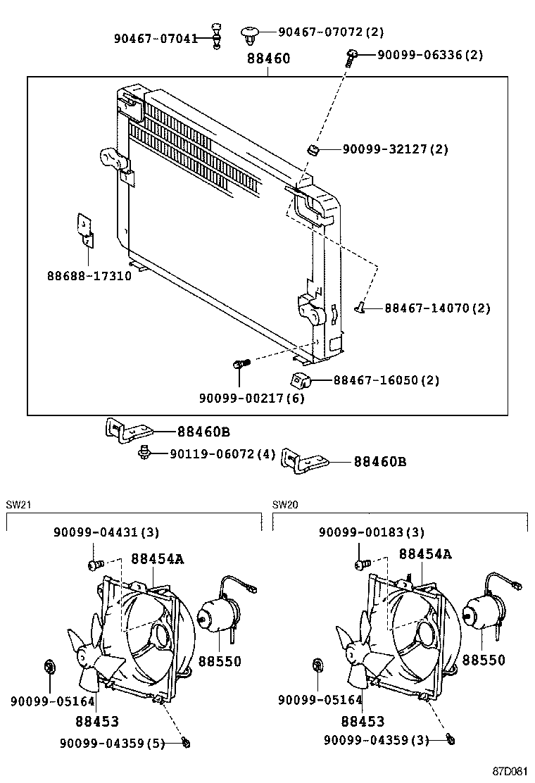 16363-74010 MOTOR ASSY, BLOWER (FOR CONDENSER) product image
