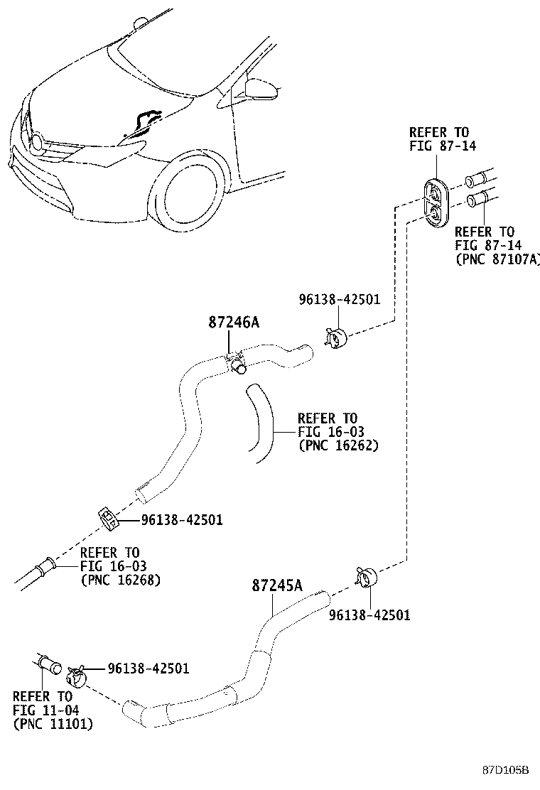 87245-12G20 HOSE, HEATER WATER, INLET A product image