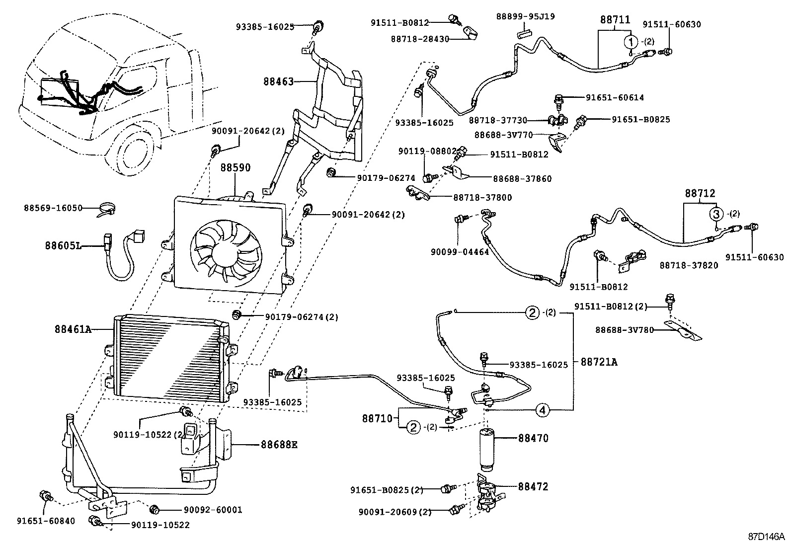 88461-25060 CORE, COOLER CONDENSER product image