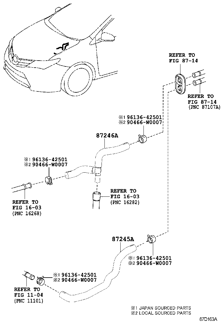 87209-02230 HOSE SUB-ASSY, WATER product image