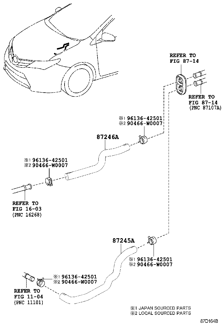 87209-02230 HOSE SUB-ASSY, WATER product image